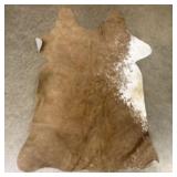 Brown - White Natural Goat Hide Rug 27"X36"