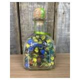 Silver Patron Bottle Of Marbles 4"X8"