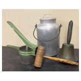 Antique Kitchen And Dairy Items - Bell 11"