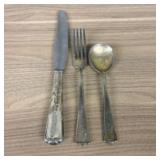Vintage L&N Silver Soldered Dining Utensil Set - 1