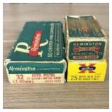 One Vintage box of Remington .32 Auto, 2 Boxes of