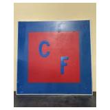 Vintage Wooden Sign Branded CF  - 35"X35"