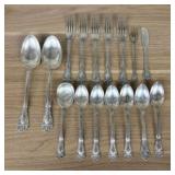 Large Lot Of Sterling Silver Flatware 9" (581g)