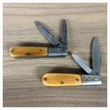 Pair Of Vintage Russell Barlow Folding Pocket Kniv