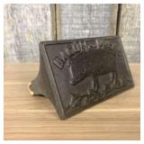 Cast Iron Bacon Press with Wooden Handle  -  7"x4"