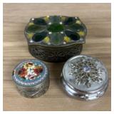 Trio of Vintage Trinket Boxes, Made in Italy  -  2
