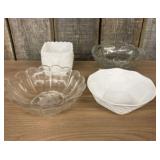 Collection Of Vintage Glass And Milk Glass 8"X4"