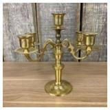 Vintage Brass 5 Arm Candelabra 7"X8"