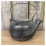 Antique Cast Iron Tea Kettle 10"X12"