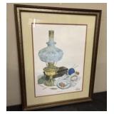 Framed, Limited Edition Art Print Titled "Sew Peac