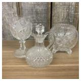 3pc. Lot Of Crystal Glassware 5"