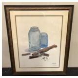 Framed Art Print Titled "Jars and Knives" by Artis