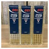 3 Boxes and CCI Mini-Mag 22LR HP Copper Plated Hol