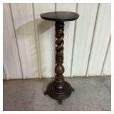 Wooden Barley Twist Pedestal Plant Stand 15"X15"X3