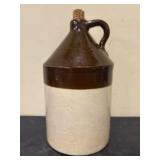 Vintage Two Tone Stoneware Pottery Crock Jug 6"X 1