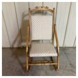 Antique Oak Folding Rocking Chair 18"X27"X34"