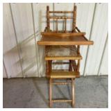 Antique Wooden Convertible High Chair 20"X17"X39"