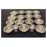 Lot Of Sterling Silver Salt Cellars - Nut Bowls 3"