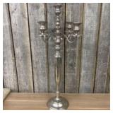 Tall Antique Silver Plated Candelabra  - 14x38"