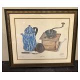 Framed Limited Edition Print Titled "Coffee Mill"
