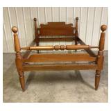 Antique Or Vintage Cherry Cannonball Bed 57"X81"X4