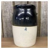 Salt-Glazed Stoneware Crock - Cobalt #4 9"X16"