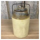 Two Tone "The Weir" Stoneware Canning Jar 4"X8"