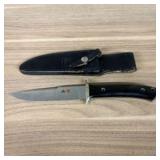 Al Mar Japan Fixed Blade Knife With Leather Sheath