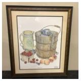 Framed print of a watercolor still life painting t