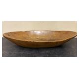Antique Or Vintage Hand Carved Wood Dough Bowl 11"