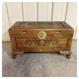 Antique Or Vintage Chinese Carved Camphor Wood Che