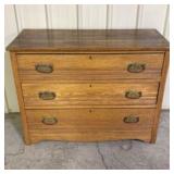 Late 19th Century Victorian Style Oak Chest Of Dra