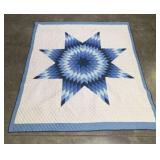 Machine Sewn Lone Star or Star of Bethlehem Quilt