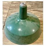 Vintage Industrial Green Enamel - White Porcelain