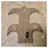 Antique Iron Strap Hinge - Fleur De Lis Style 10'