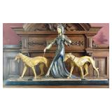 Original Finish Art Deco Bronze or Spelter Figurin