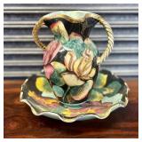 Vintage Ceramic Vase Set - Mid Century French Piec