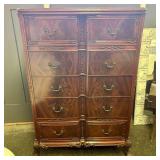 French Provincial Style Highboy Dresser With Paw F