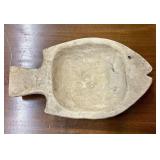 Carved Wooden Fish Bowl 8.5'X14'