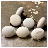 Antique White Porcelain Door Knobs 3'