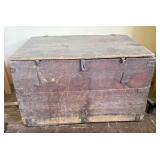 Antique Primitive Storage Coffer Box  -  24'x33'x2