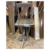 Antique Bankers Chair - Stool 18'X20'X47'