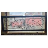 Vintage Leaded and Beveled Glass Transform Window,