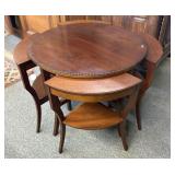 Vintage Mahogany Nested Tables (5pc.) 27.5'X27.5'X