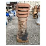 Reclaimed Antique Terracotta Clay Chimney Top 12'X