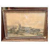 Vintage Framed Advertising Print Lithograph from t