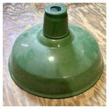 Vintage Industrial Green Enamel - White Porcelain