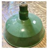 Vintage Industrial Green Enamel - White Porcelain