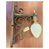 Wrought Iron Art Nouveau Style Wall Sconce - Light