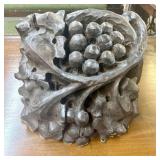 Antique Hand Carved Wooden Motif in grape and leaf